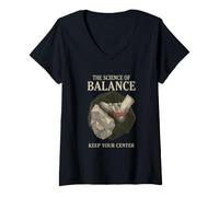 Donna Boulderer Boulder Scienza Dell'equilibrio Maglietta con Collo a V