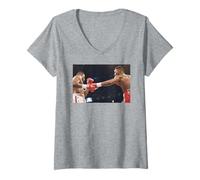 Donna Boxe Lennox Lewis V Tony Tucker Star Spangled Glory Fight Maglietta con Collo a V