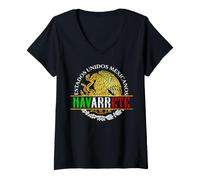 Donna Boxeo Mexicano The Mexican Style Boxing México Fighters Maglietta con Collo a V