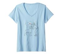 Donna Boxer Dog Love Maglietta con Collo a V