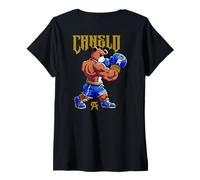 Donna Boxing The Mexican Style Boxers Maglietta con Collo a V