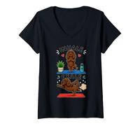 Donna Boykin Spaniel Fa Yoga inalare - esale DIGOR Divertente Maglietta con Collo a V