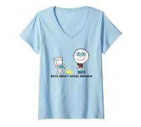 Donna Boys Are Stupid Aren't House Broken Funny Maglietta con Collo a V