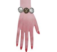 Donna Bracciale Metallo Argento Angelo Charms Protezione Bless Preghiera Weekend