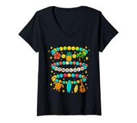 Donna Braccialetto dell'amicizia con Charm della Città di Honolulu Maglietta con Collo a V