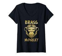 Donna Brass Monkey Maglietta con Collo a V