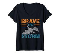 Donna Brave The Storm Flying Beast Myth Dragon Whisperer Maglietta con Collo a V