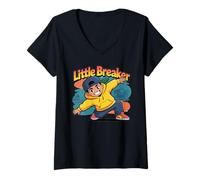 Donna Breakdance Bambini Breakdance Breakdancer Urban Dance Musica Maglietta con Collo a V