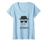 Donna Breaking Bad Heisenberg Sketch Maglietta con Collo a V