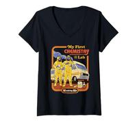 Donna Breaking Bad My First Chemistry Lab Vintage Design TV Show Maglietta con Collo a V