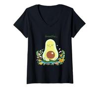 Donna Breathe Avocado Maglietta con Collo a V