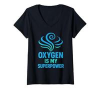 Donna Breathwork Coach Mindfulness Respirazione Energia curativa Maglietta con Collo a V