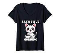 Donna Brew-Tiful Morning Maglietta con Collo a V