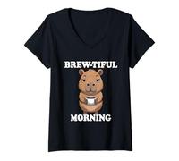Donna Brew-Tiful Morning Maglietta con Collo a V