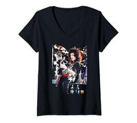 Donna Brian May Chitarrista dei Queen Freddie Mercury Tribute Wembley Maglietta con Collo a V
