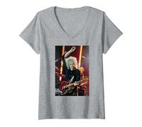 Donna Brian May Chitarrista Queen Adam Lambert Live da Dick Barnatt Maglietta con Collo a V