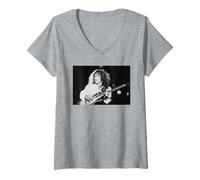 Donna Brian Robertson del Thin Lizzy Reading Festival 1977 Maglietta con Collo a V