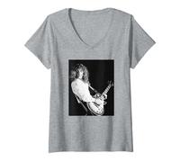 Donna Brian Robertson Thin Lizzy, Chitarrista Reading Festival 1977 Maglietta con Collo a V