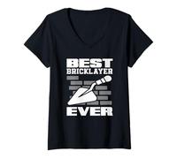 Donna Bricklayer Il miglior muratore di sempre Maglietta con Collo a V