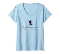 Donna Bridgerton Lady Whistledown Society Papers Maglietta con Collo a V