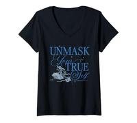 Donna Bridgerton Unmask Your True Self Ufficialmente Autorizzato Maglietta con Collo a V