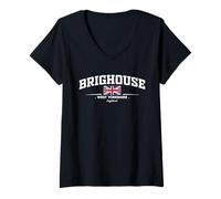 Donna Brighouse England Maglietta con Collo a V