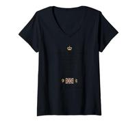 Donna BRITAIN PATRIOT SUPPORTO FIGLIOSO STORIA BRITANNICA NON ASHAMED Maglietta con Collo a V