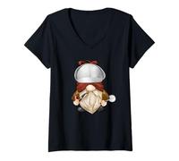 Donna British Detective GNOME Costume for Women Funny Sherlock Maglietta con Collo a V