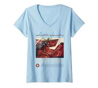 Donna British Motor Heritage Austin-Healey Sprite MKIV Retro Maglietta con Collo a V