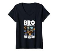 Donna Bro del Bar Mitzvah Maglietta con Collo a V