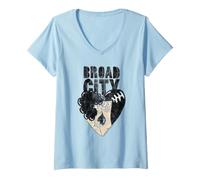 Donna Broad City Abbi & Ilana Cartoon Maglietta con Collo a V