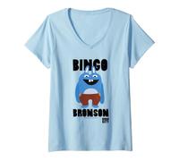 Donna Broad City Bingo Bronson Maglietta con Collo a V