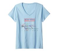 Donna Brooklyn Treno Long Island Ferroviaria Strada Ferroviaria Trasporto M Maglietta con Collo a V