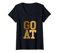 Donna Brown Of All Time Y'all! Marrone Grafica Maglietta con Collo a V