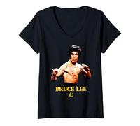 Donna Bruce Lee entra nella foto iconica del drago Maglietta con Collo a V