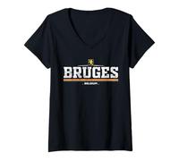 Donna Bruges Belgium Maglietta con Collo a V