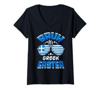 Donna Bruh It Is Gr aster Pascha Buona Pasqua Maglietta con Collo a V