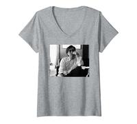 Donna Bryan Ferry Post Roxy Music Boys & Girls Era 1985 Maglietta con Collo a V