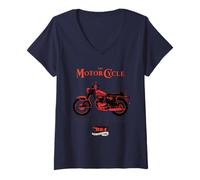 Donna BSA Moto Re della Regina Autostrada Retro Maglietta con Collo a V