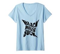 Donna Buchi Neri succhiare - Fisica Divertente Maglietta con Collo a V