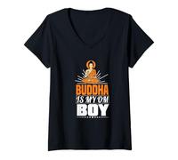 Donna Buddha è la saggezza spirituale del mio ragazzo Maglietta con Collo a V