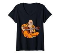Donna Buddha Spirituale Buddista Namaste Zen Yoga Meditation Maglietta con Collo a V