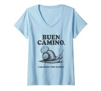 Donna Buen Camino Camicia Lumaca STO Andando Molto Lentamente a Maglietta con Collo a V