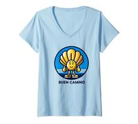 Donna Buen Camino de Santiago Ragazzo Ragazzo Ragazza Maglietta con Collo a V