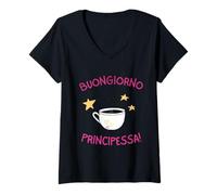 Donna Buongiorno Principessa Maglietta con Collo a V