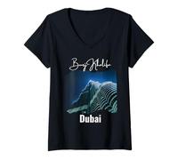 Donna Burj Khalifa Dubai Medio Oriente Viaggi Souvenir Donne Uomini Maglietta con Collo a V