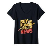 Donna Buy The Rumor Sell The News Crypto Trading Strategy - Maglietta con Collo a V