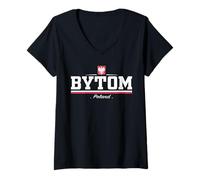 Donna Bytom Poland/Polska Maglietta con Collo a V