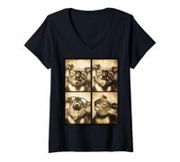 Donna Cabina Fotografica Koala Nostalgic Expressions Cool Animals Maglietta con Collo a V