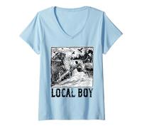 Donna Caccia retrò Ragazzo Locale Cacciatore del Sud Amante dei Maglietta con Collo a V